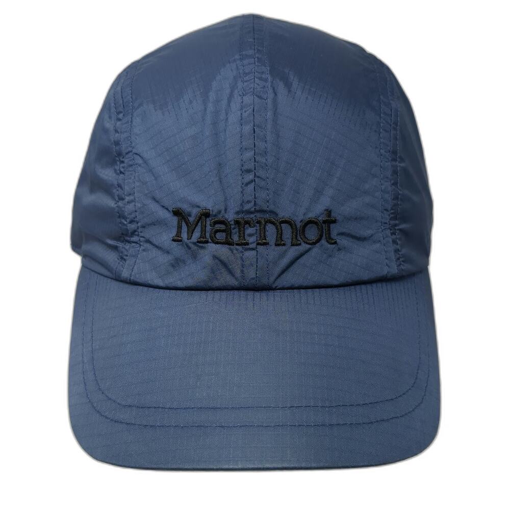 Marmot Baseball Cap Blue One Size Strapback Ripstop Mesh Lining Outdoor Hat